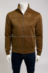 Massimo Dutti Suede Funnel Neck Camel Jacket