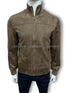 Massimo Dutti Suede Funnel Neck Coffee Brown Jacket