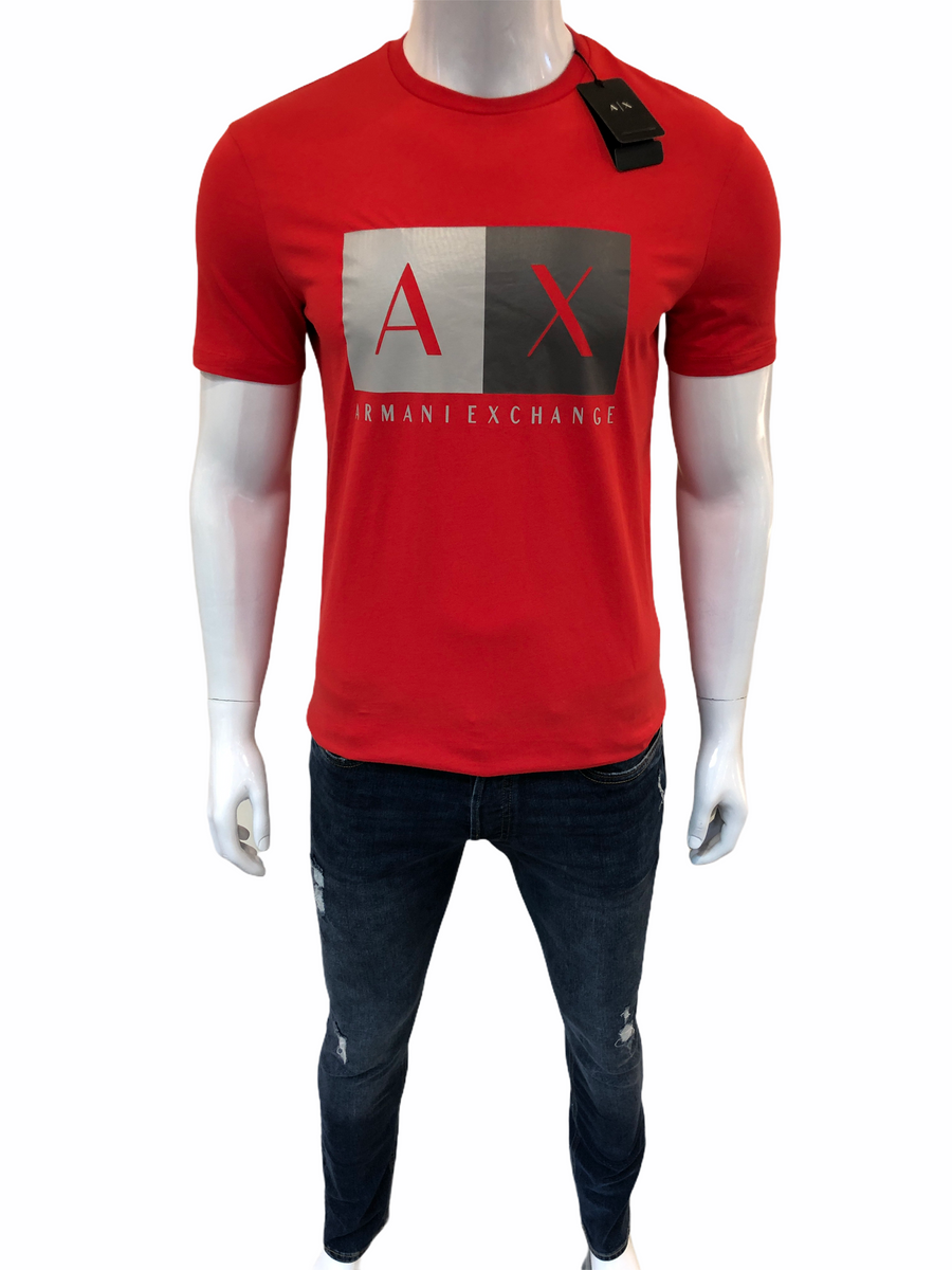 Armani exchange t shirt red best sale