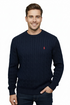 RL Cable Knit Cotton Navy Blue Sweater
