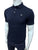 EA Plain Navy Blue Polo with Ribbed Sleeve Logo