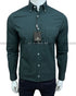 MD Slim Fit Garment Dyed Oxford Green Shirt