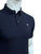 EA Plain Navy Blue Polo with Ribbed Sleeve Logo