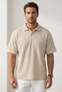 ZR Oversized Knitted Beige Polo