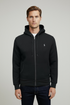 RL Double Knit Black Zipper Hoodie