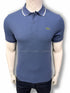 LCST Regular Fit Tipped Collar Mid Blue Polo