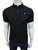 EA Plain Black Polo with Ribbed Sleeve Logo