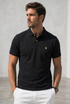 BB Gold Fleece Logo Black Polo
