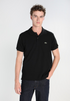 LCST Slim Fit Pique Black Polo