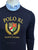 RL Embroidered Crest Logo Crew Neck Navy Blue Cotton Sweater