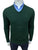 RL V-Neck Washable Merino Wool Green Sweater