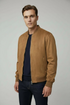 ZR Suede Camel Bomber Jacket (333)