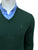 RL V-Neck Washable Merino Wool Green Sweater