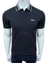 HB Regular Fit Paddy Mirror Tipped Collar Navy Blue Polo