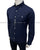 RL Custom Fit Stretch Poplin Navy Blue Shirt