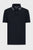 EA Mercerized Cotton Micro Collar Logo Navy Blue Polo