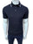 EA Mercerized Cotton Micro Collar Logo Navy Blue Polo