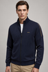 HB Navy Blue Gold Printed Logo Cotton Zipper