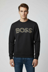 Boss Regular Fit Embroidered Logo Black Sweatshirt