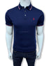 RL Custom Slim Fit Soft Cotton Navy Blue Tipped Collar Polo
