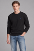 RL Double Knit Small Pony Black Sweatshirt