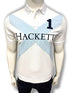 Hackett Cross Sash Front Embroidered White Polo