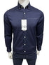 ZR Slim Fit Poplin Navy Blue Button Down Stretch Shirt