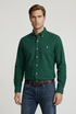 RL Classic Fit Garment Dyed Oxford Forest Green Shirt