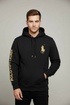 RL Big Pony Black Hoodie with Printed Sleeve