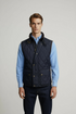 RL Sleeveless Diamond Quilted Navy Blue Jacket
