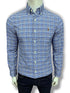 RL Slim Fit Oxford Blue White Check Shirt