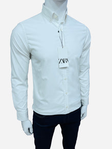 Zara Slim Fit Oxford Cotton White Shirt – Clothing Call
