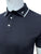 EA Mercerized Cotton Micro Collar Logo Navy Blue Polo