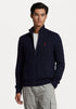 RL Cable Knit Cotton Navy Blue Full Zipper