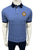 Hackett Crest Logo Solid Mid Blue Polo