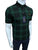 RL Custom Slim Fit Plaid Mesh Green Polo