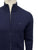 Lacoste High Neck Zipped Wool Navy Blue Cardigan