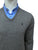 RL V-Neck Washable Merino Wool Light Grey Sweater