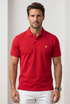 BB Gold Fleece Logo Red Polo