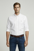 TH Regular Fit Stretch Oxford Cotton White Shirt