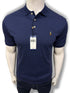 RL Classic Fit Soft Cotton Heather Navy Blue Polo