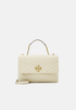 TB Kira Chevron Cream Convertible Shoulder Medium Bag