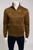 Massimo Dutti Suede Funnel Neck Camel Jacket