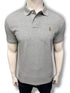 RL Custom Slim Fit Multi Colored Pony Grey Polo