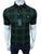 RL Custom Slim Fit Plaid Mesh Green Polo