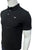 EA Plain Black Polo with Ribbed Sleeve Logo