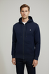 RL Double Knit Navy Blue Zipper Hoodie
