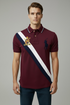 RL Custom Slim Fit Big Pony 20th Anniversary Sash Maroon Polo