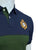 HKT Crest Logo Pieced Panel Navy/Green Polo