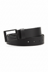 HB Black Buckle Black Leather Belt